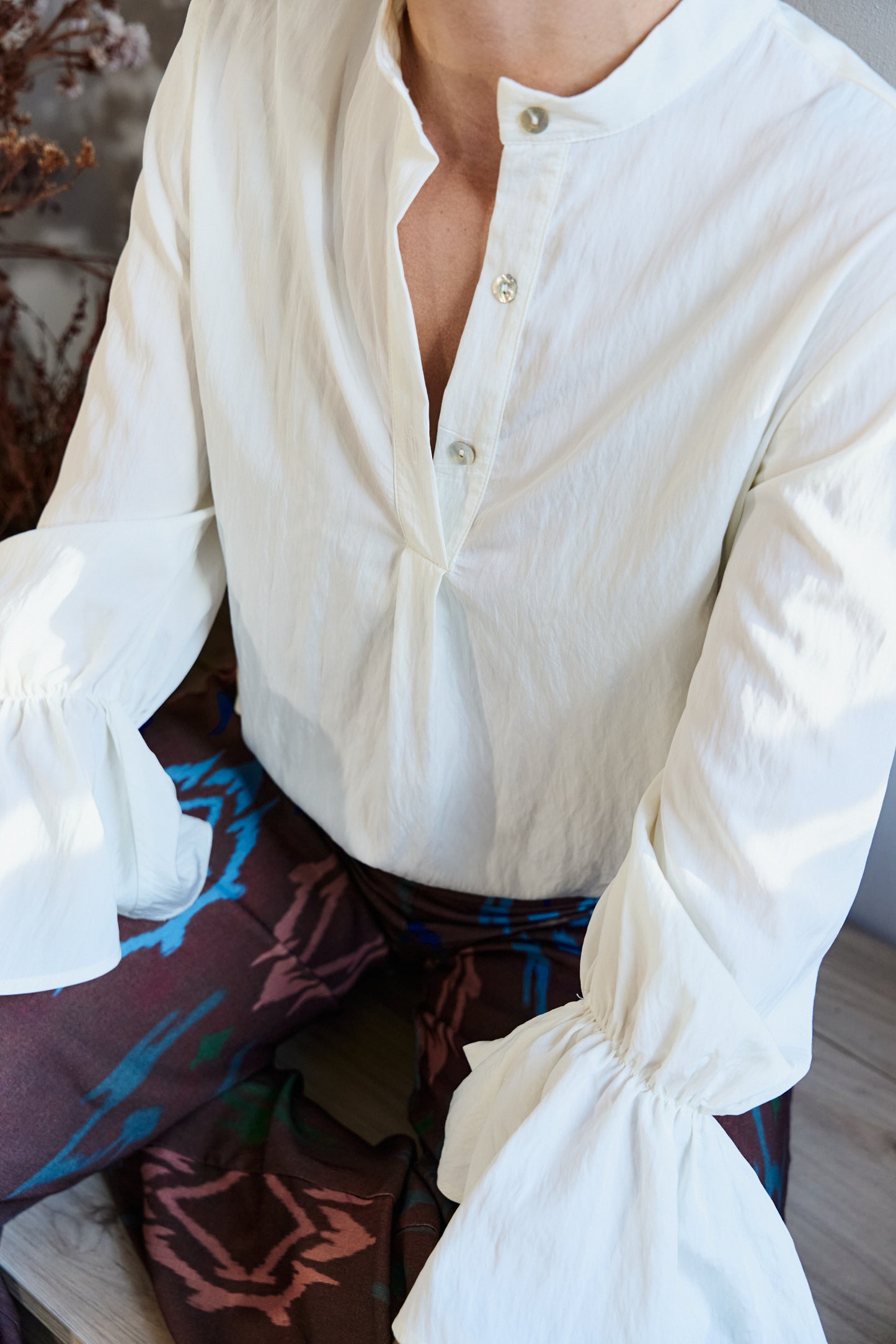 CAMISA ESCOCIA MARFIL