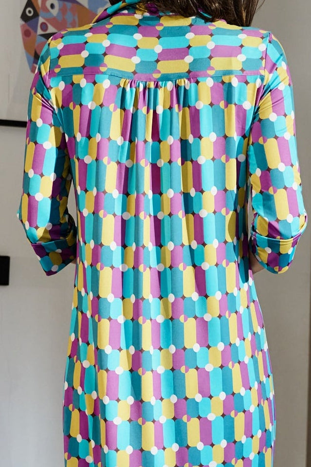 VESTIDO LONDRES MOSAICO PISTACHO.