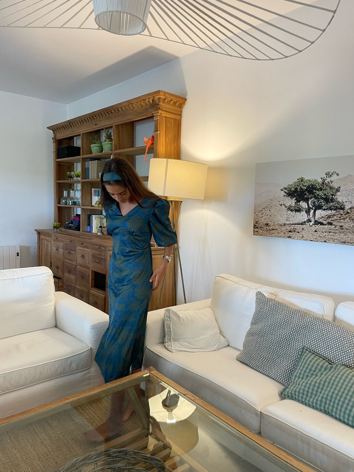 VESTIDO COM CITAÇÕES VERDE