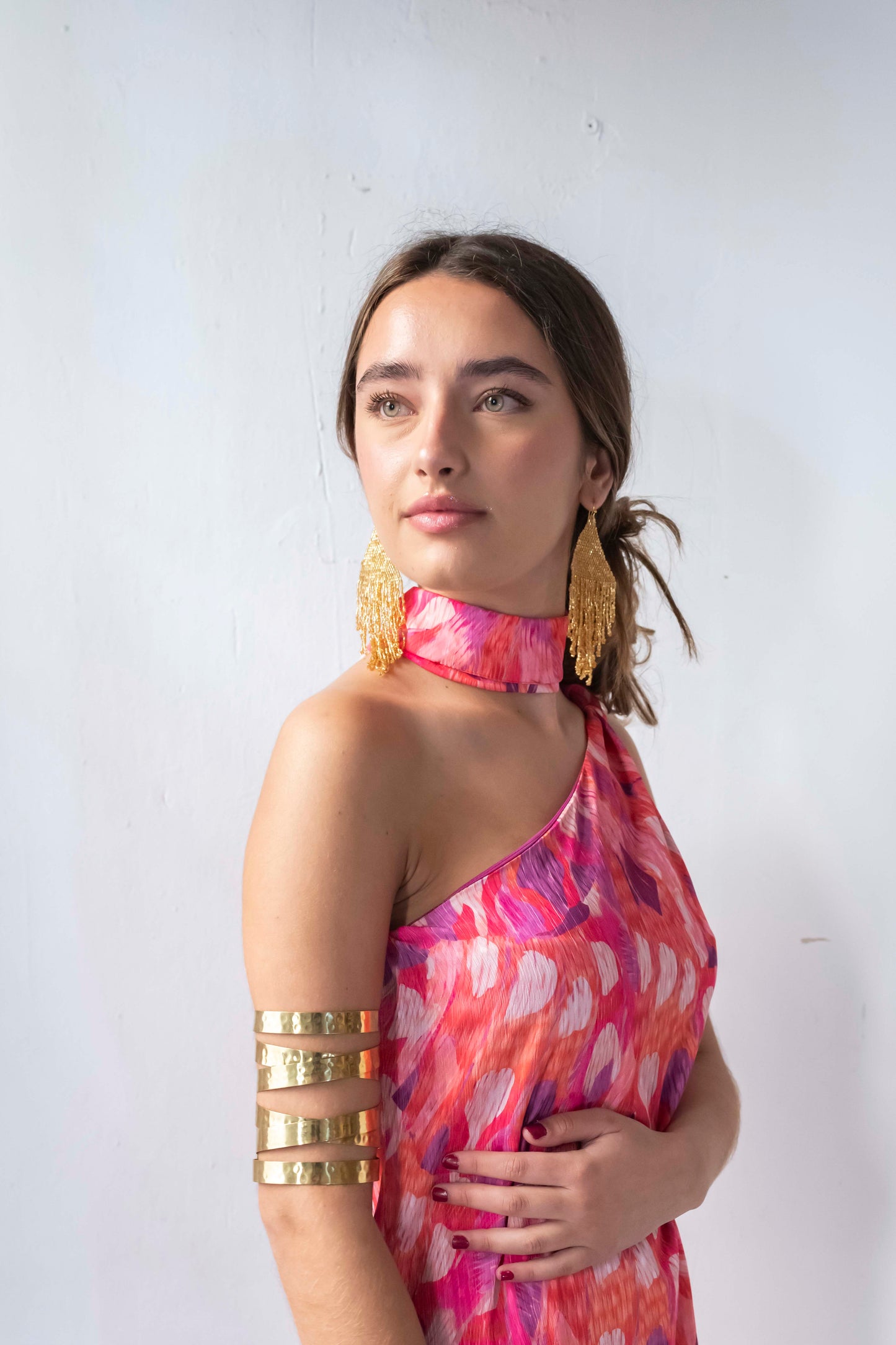 VESTIDO NIMES PINCELADAS CON LAZADA
