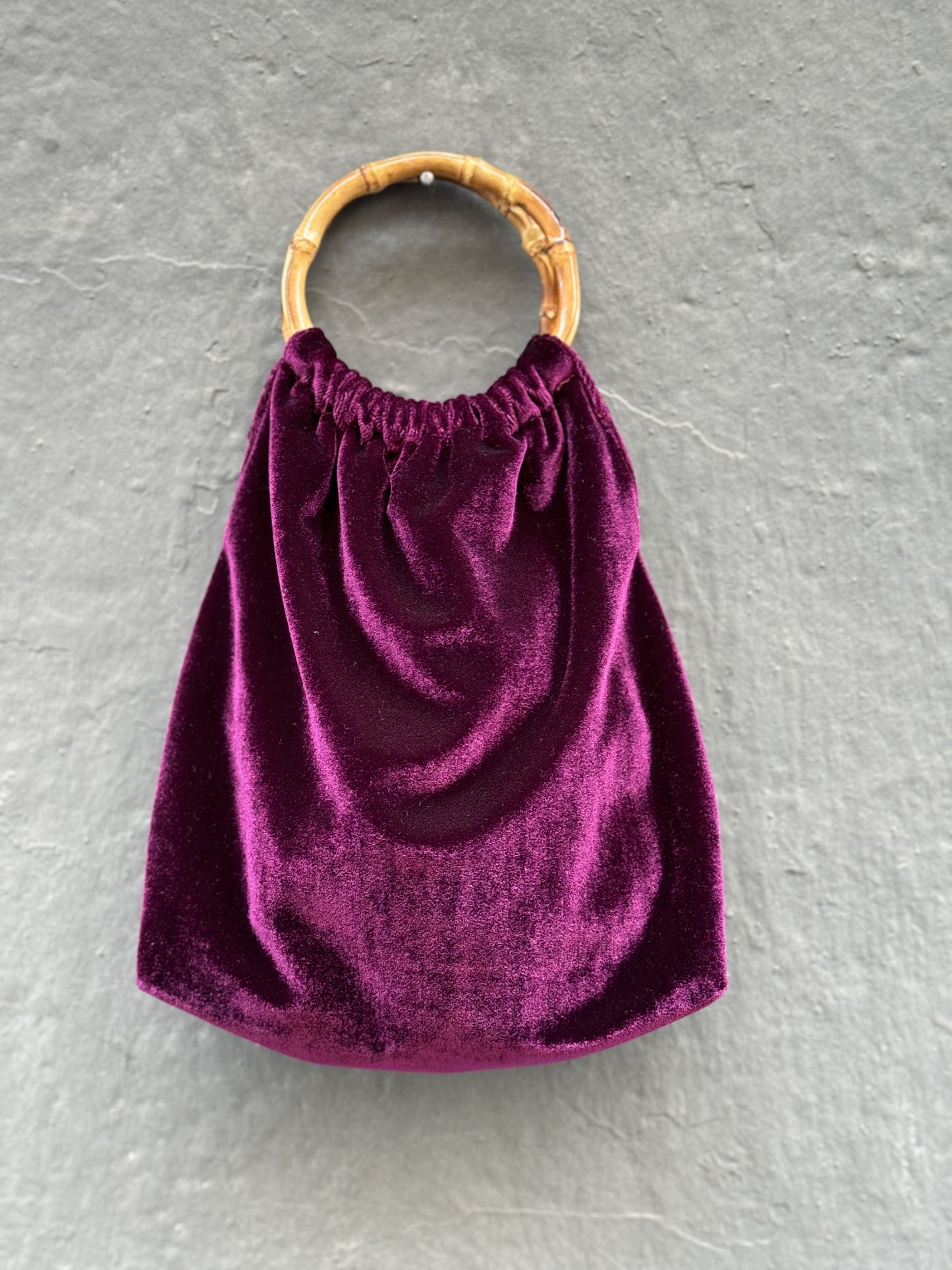BOLSO GRANATE BAMBU