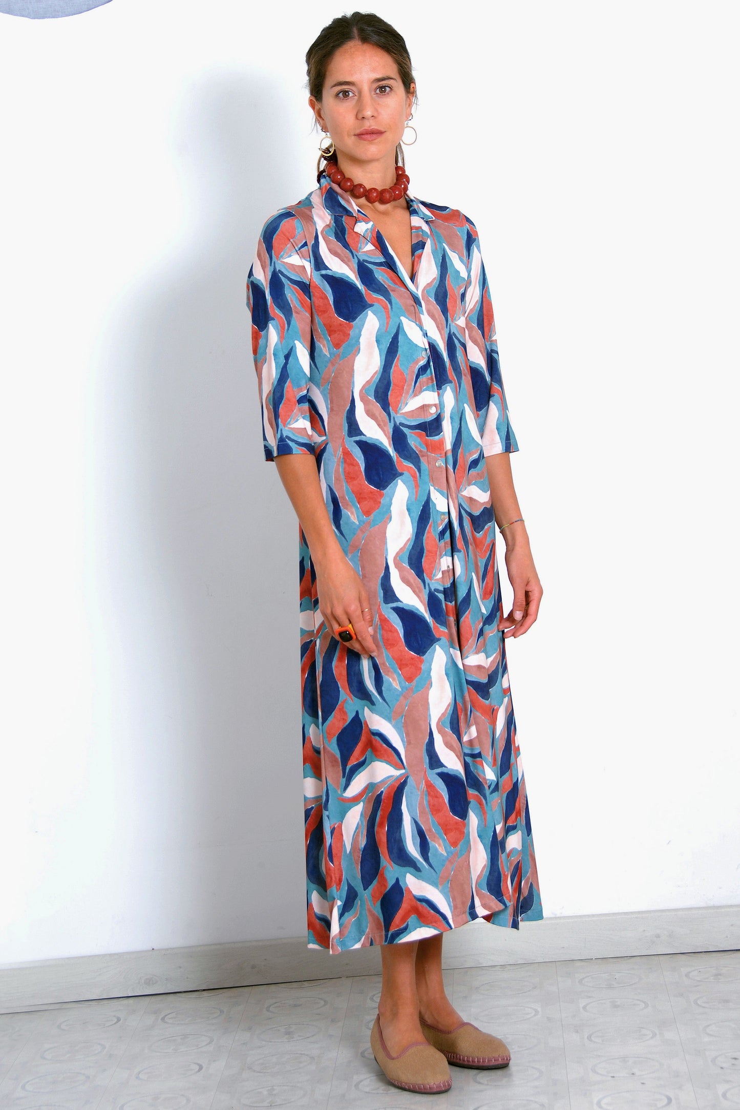 VESTIDO ESCORIAL HOJAS