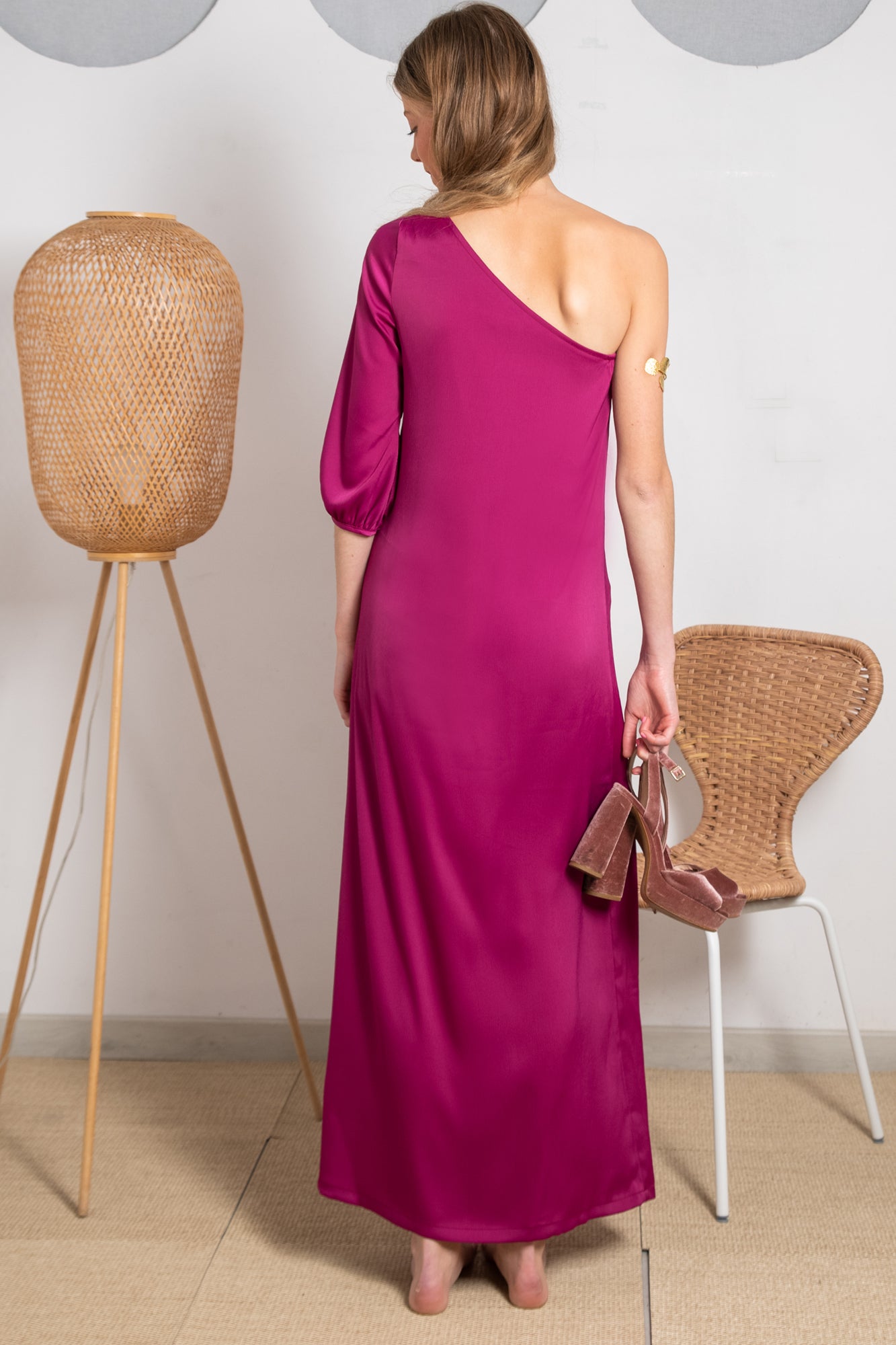 VESTIDO AUSTRIA MORANGO