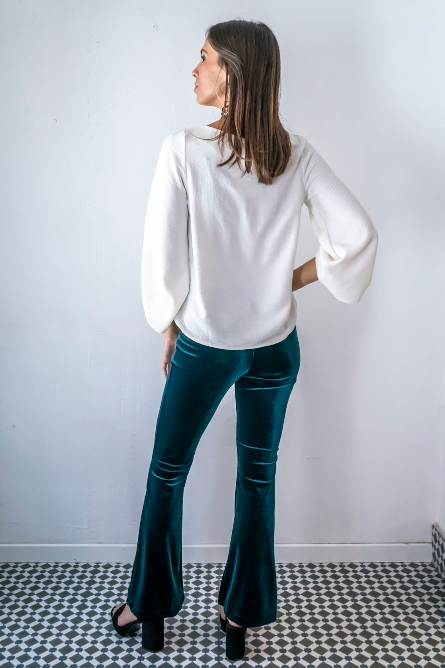 PANTALON CAMPANA VERDE