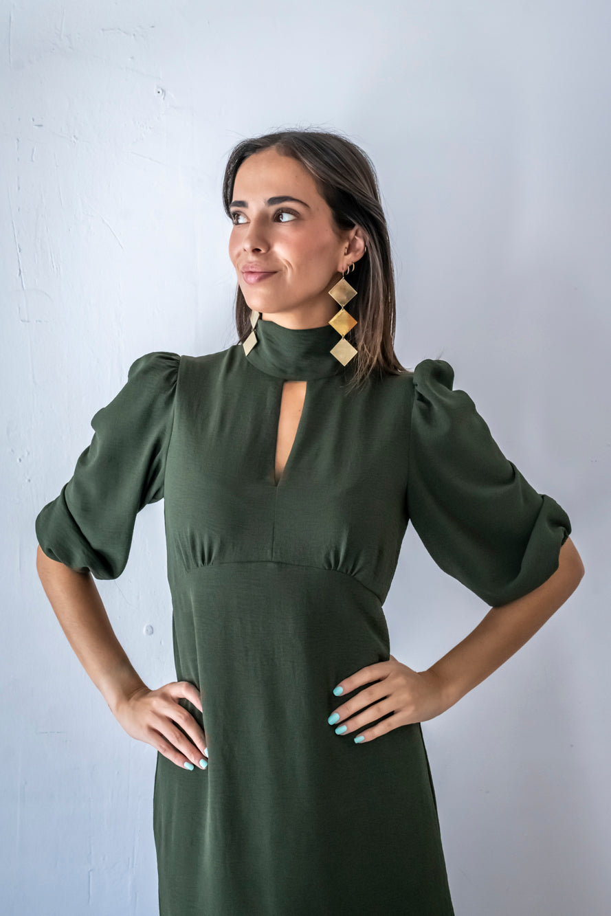 VESTIDO COLONIA CAQUI