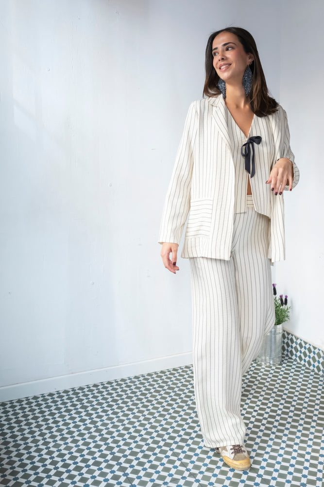 PANTALÓN NORUEGA MARFIL. Pide una talla más