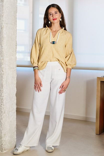 PANTALON CAPRI BLANCO