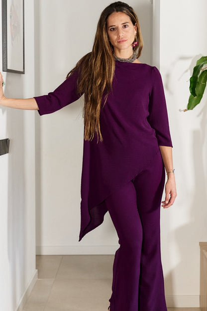 PANTALON FLORENCIA MORADO.