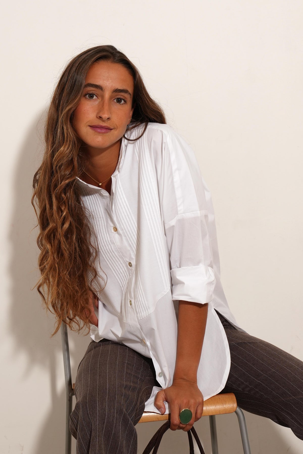 CAMISA ALASKA JARETAS BLANCAS