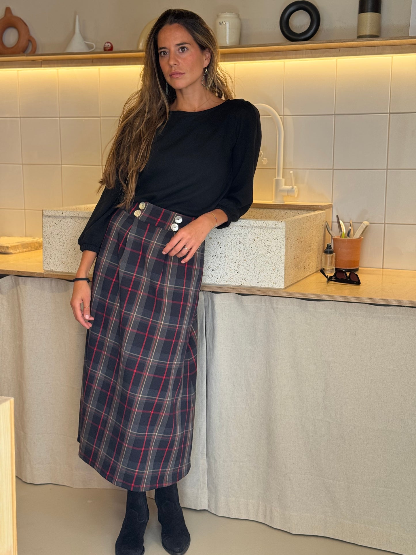 FALDA  GLASGOW GRIS