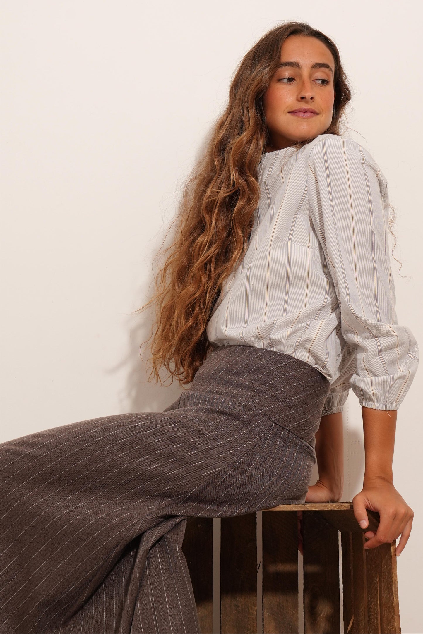 FALDA COIMBRA DIPLOMÁTICA MARRÓN