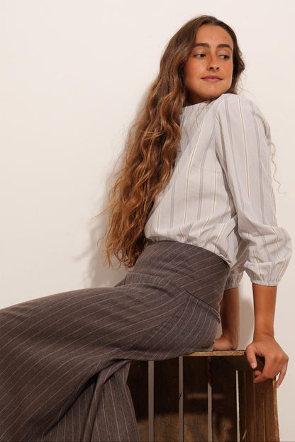 FALDA COIMBRA DIPLOMÁTICA MARRÓN