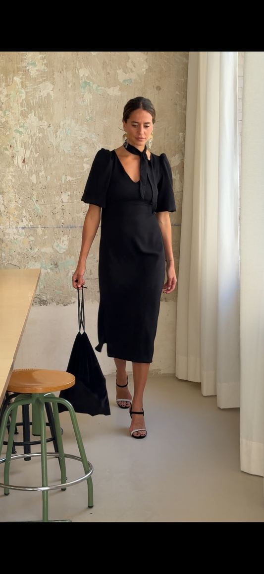 VESTIDO COMILLAS NEGRO