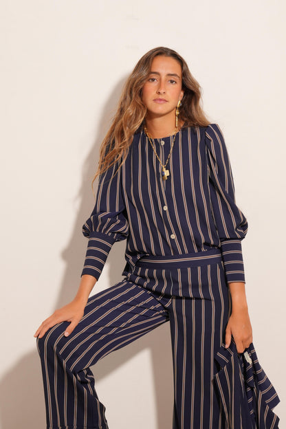 PANTALON BOSTON RAYAS MARINO