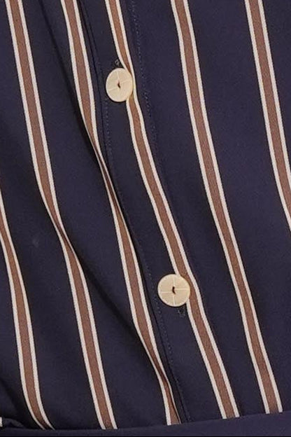 CAMISA BULGARIA RAYAS MARINO