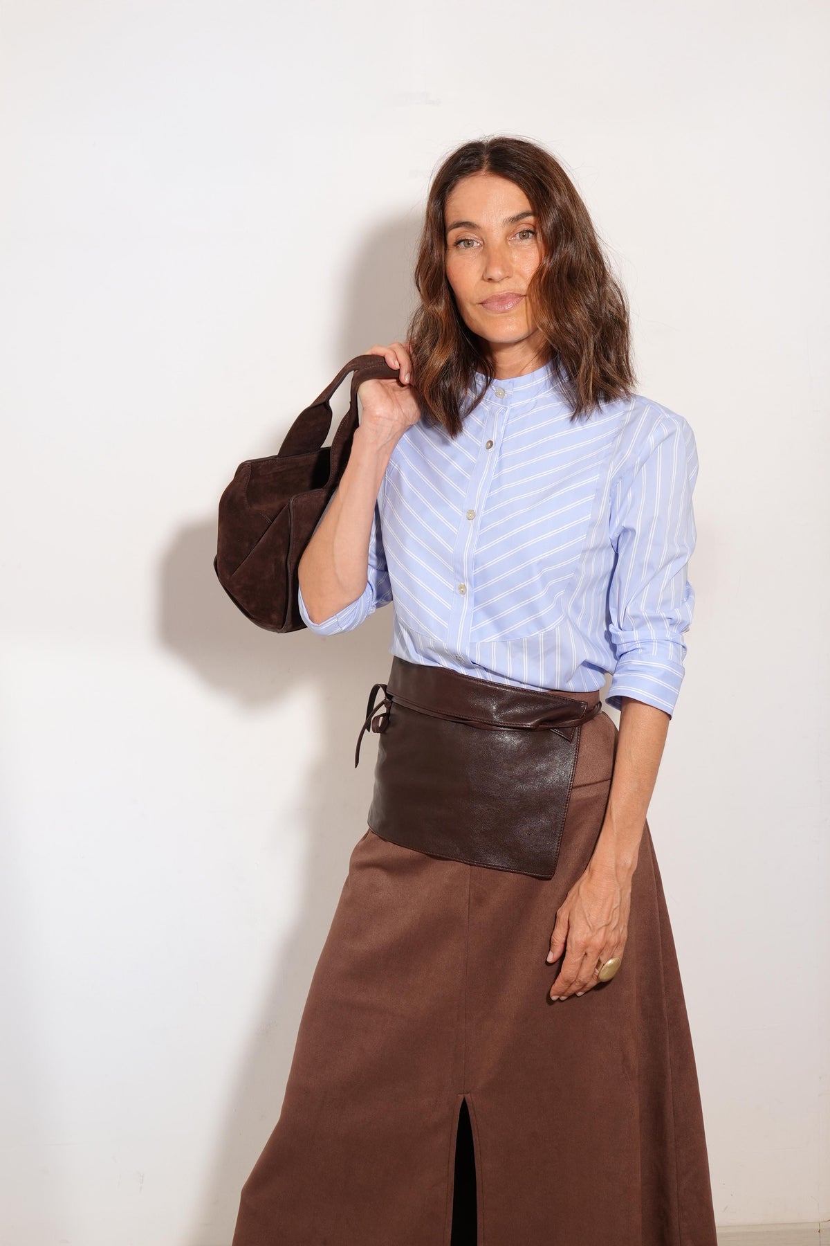 CAMISA PESCHIERA RAYAS CELESTE