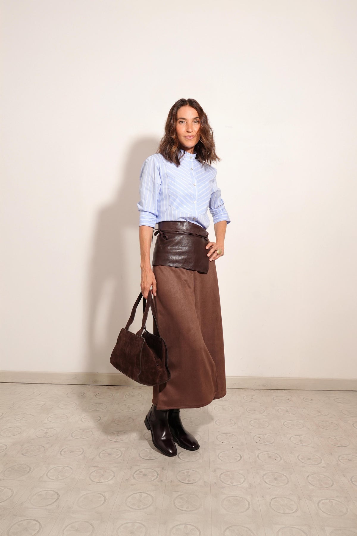 CAMISA PESCHIERA RAYAS CELESTE