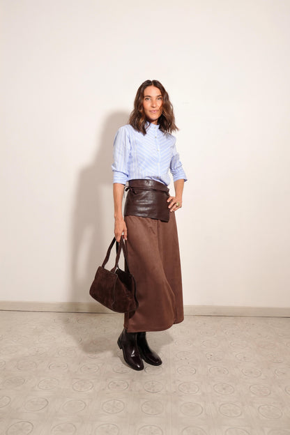 CAMISA PESCHIERA RAYAS CELESTE
