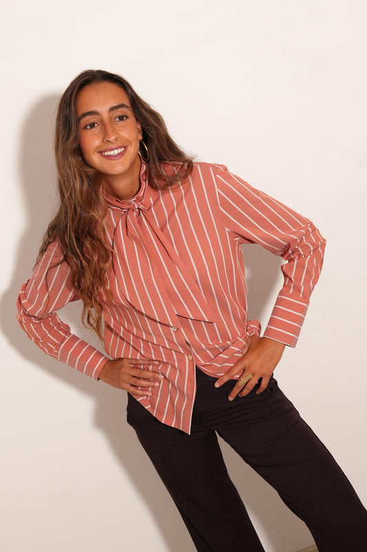CAMISA BALI RAYAS TEJA. LAZADA QUITA Y PON.