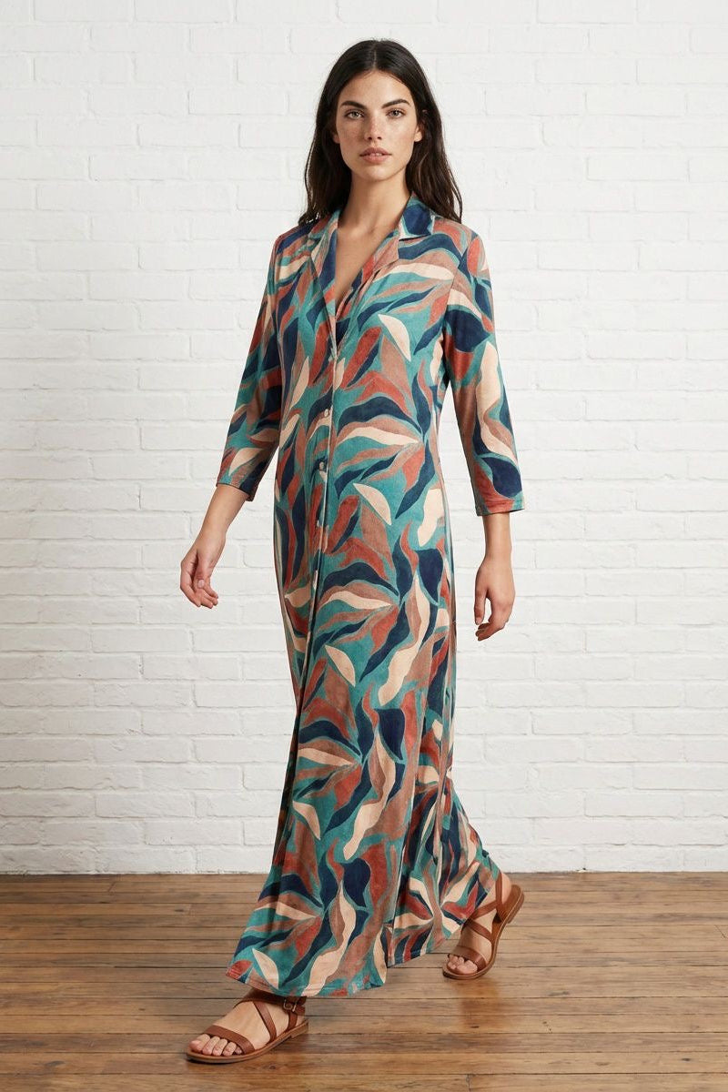 VESTIDO ESCORIAL HOJAS