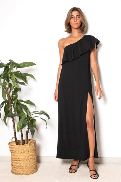 VESTIDO CORDOBA NEGRO.