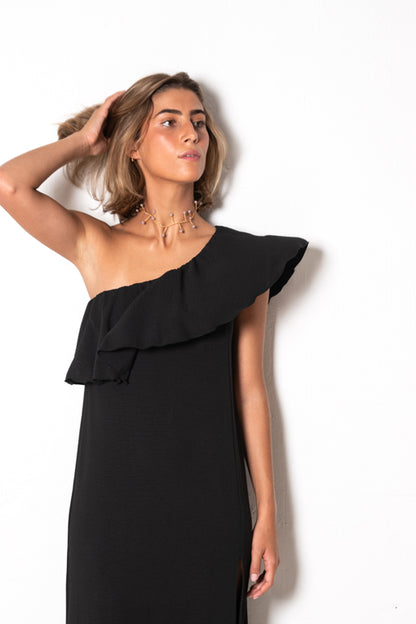 VESTIDO CORDOBA NEGRO.