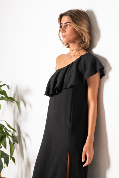 VESTIDO CORDOBA NEGRO.