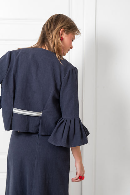 CHAQUETA FLAMENCA GRIS.