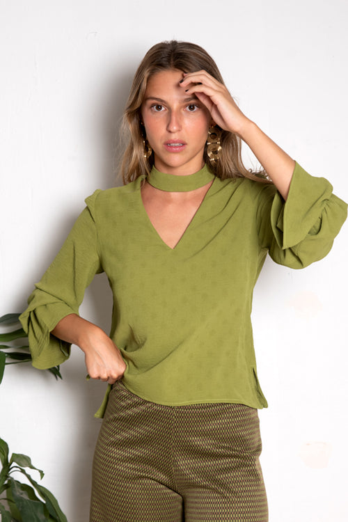 CAMISA VERONA CHOKER ACEITE