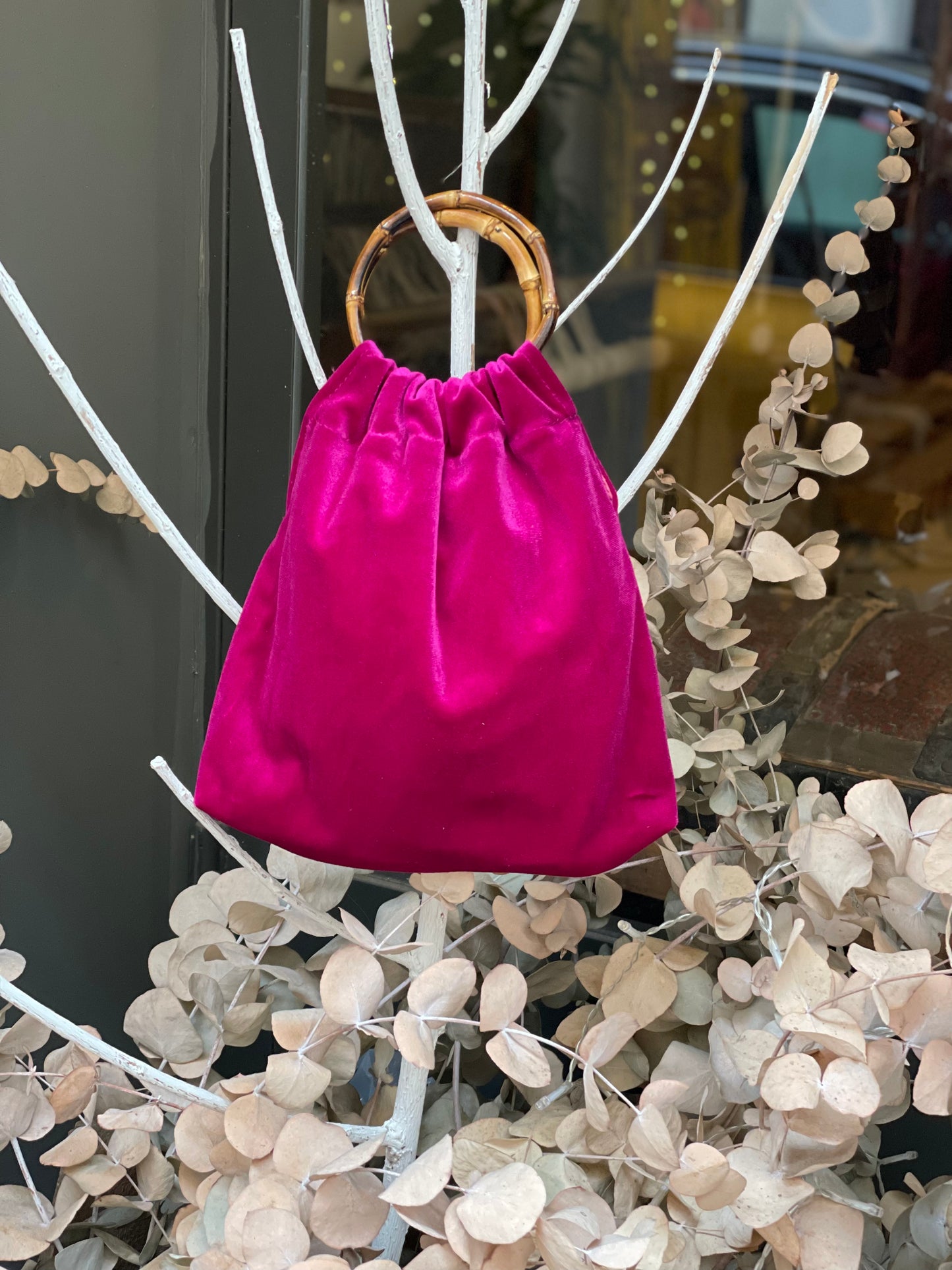 BOLSO FUCSIA BAMBU