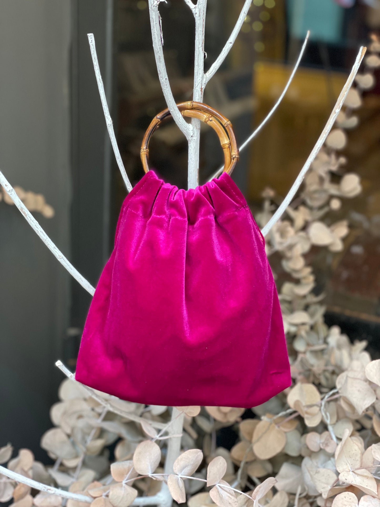 BOLSO FUCSIA BAMBU