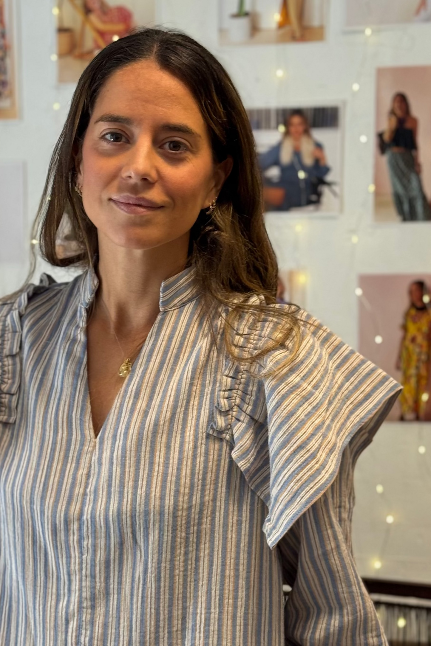 CAMISA SORIA RAYAS AZUL