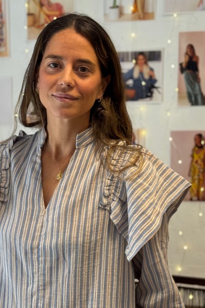 CAMISA SORIA RAYAS AZUL