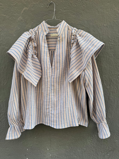 CAMISA SORIA RAYAS AZUL