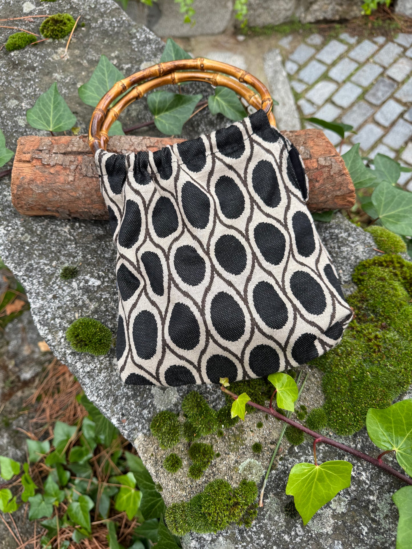 BOLSO BAMBÚ CIRCULOS