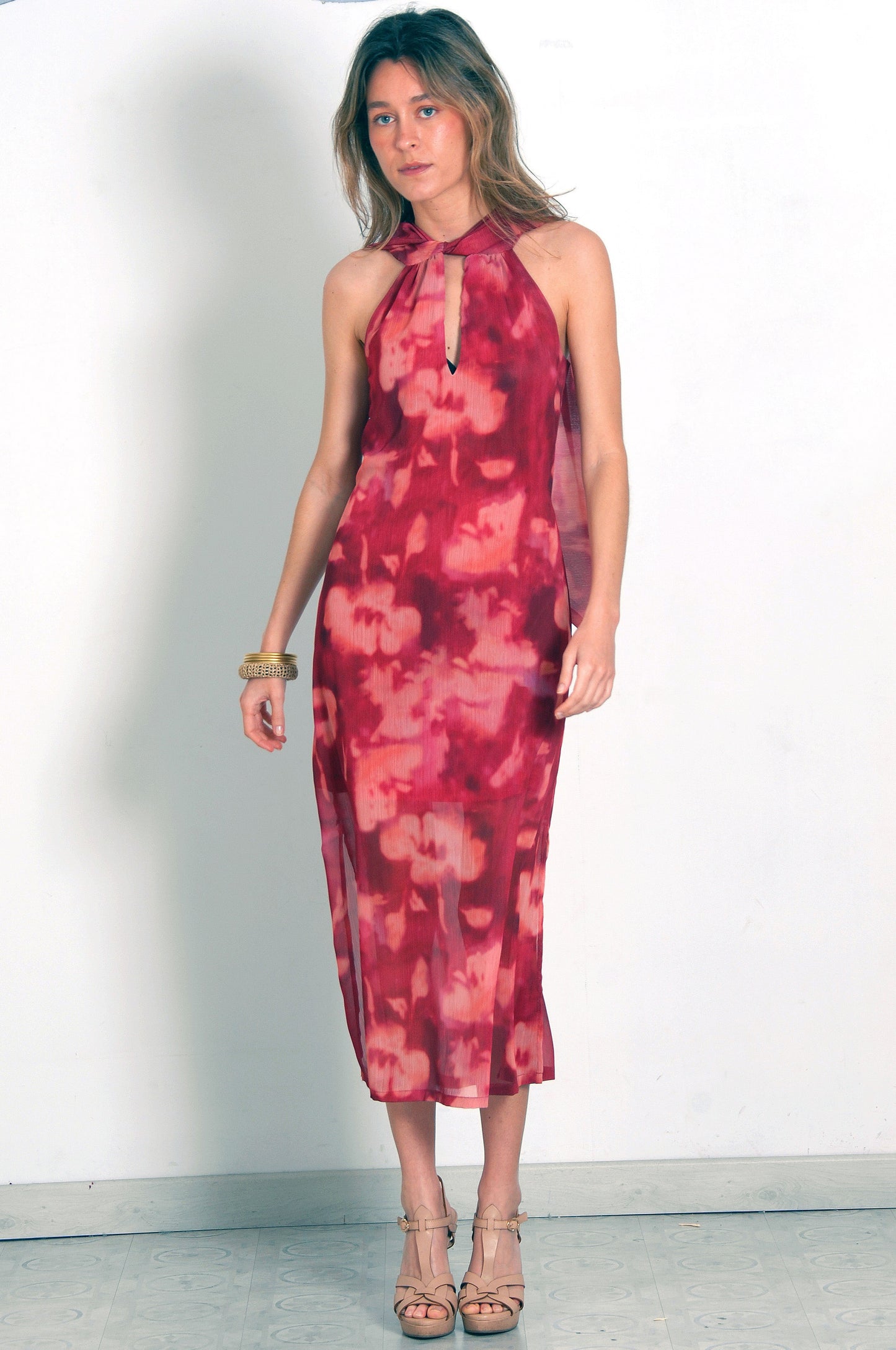 VESTIDO GRECIA GRANATE