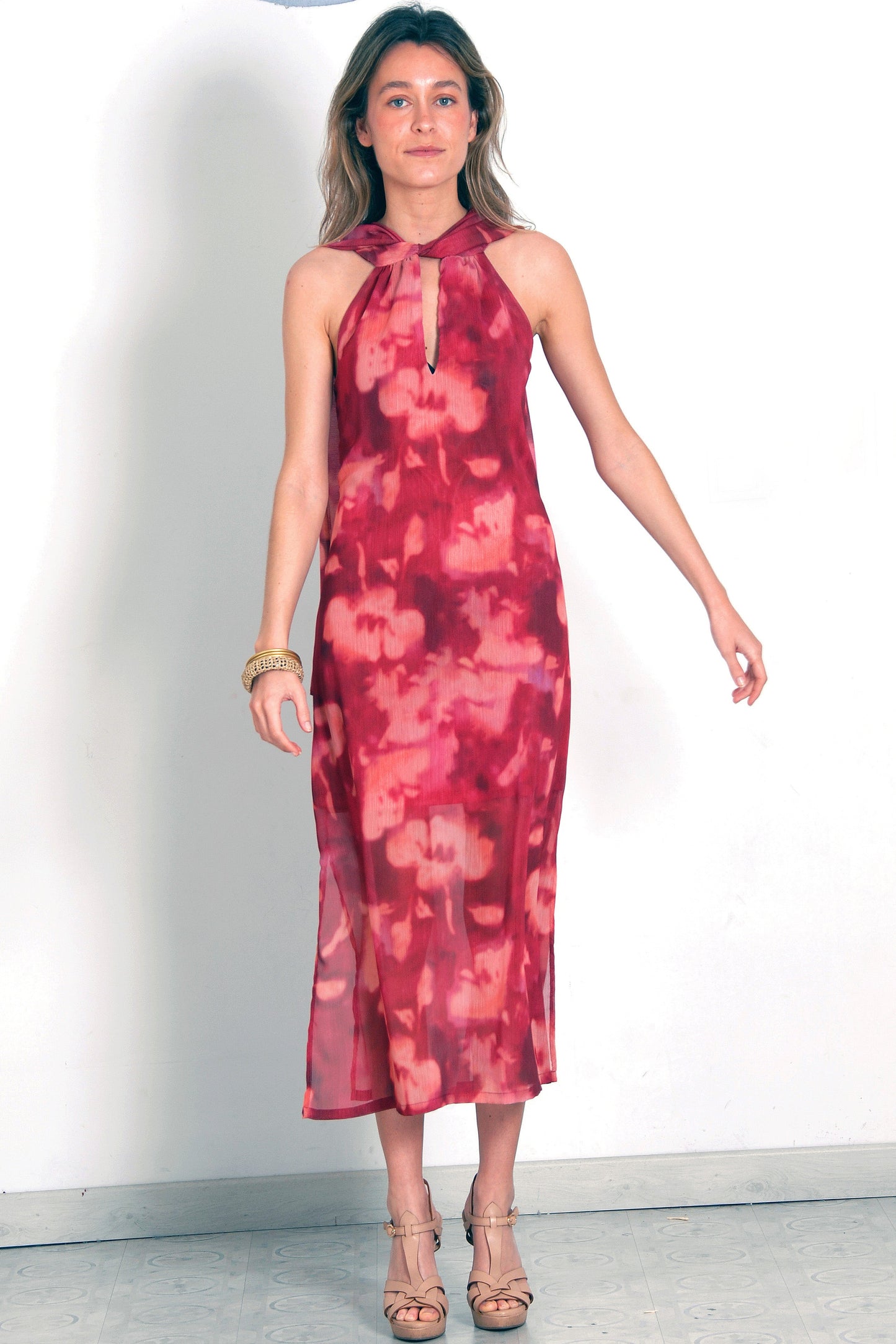 VESTIDO GRECIA GRANATE