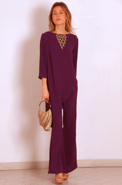 CALÇA ROXA FLORENCE. 