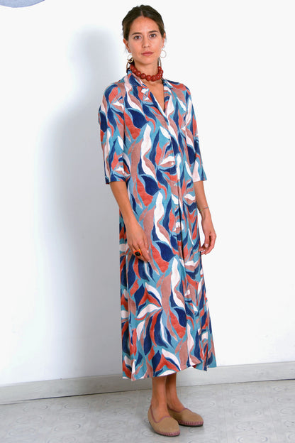 VESTIDO ESCORIAL HOJAS