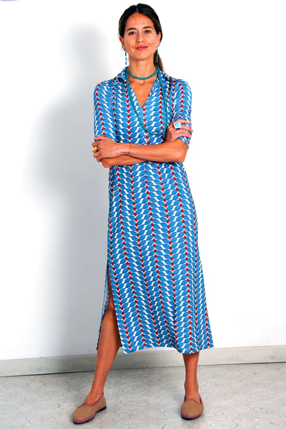 VESTIDO LONDRES ESPIGAS. Pre-order. Disponible la T. L,  el 8 de Junio.