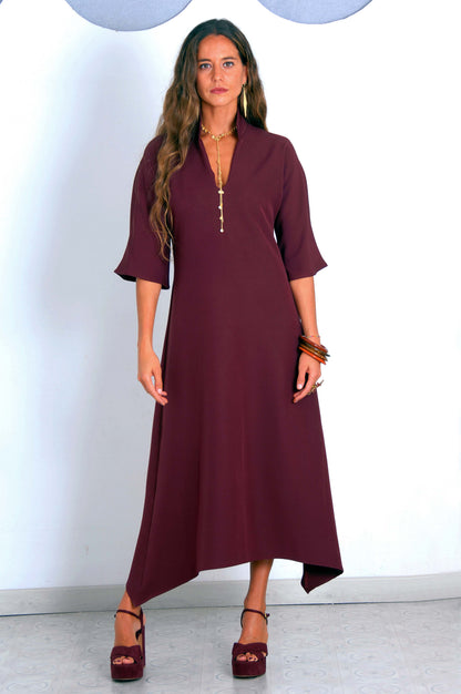 VESTIDO SEVILLA GRANATE. Disponible 4 de noviembre