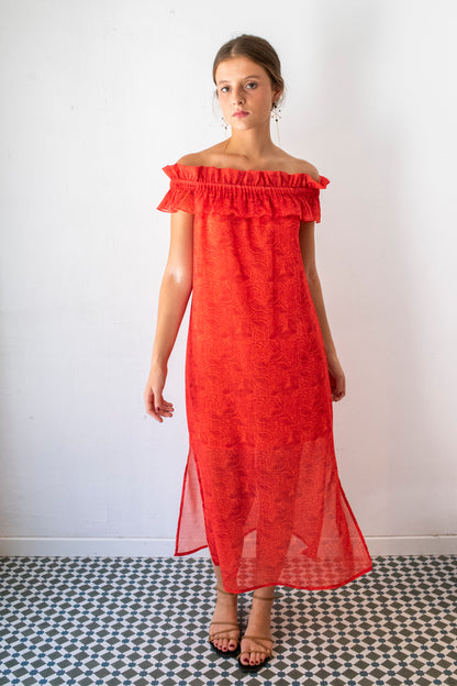 VESTIDO MEXICO NARANJA