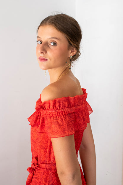 VESTIDO MEXICO NARANJA