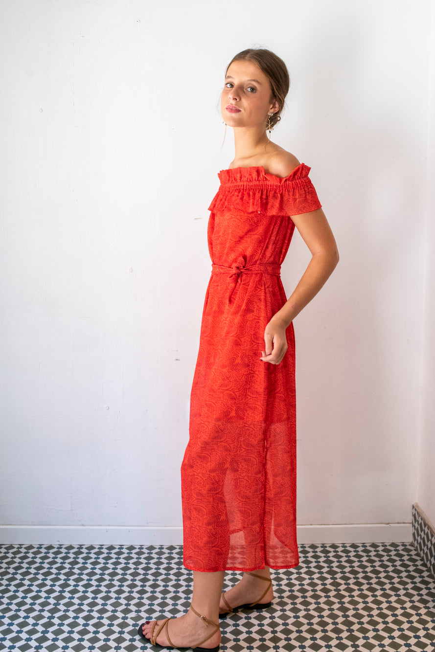 VESTIDO MEXICO NARANJA