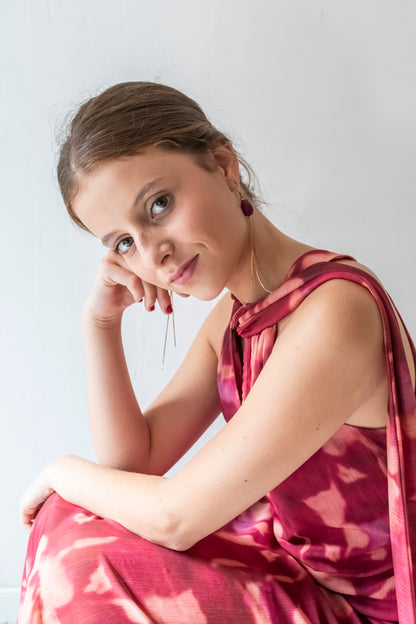 VESTIDO GRECIA GRANATE