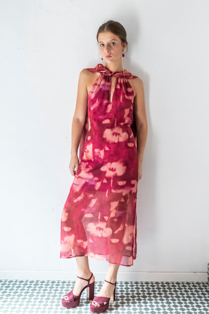 VESTIDO GRECIA GRANATE