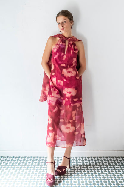 VESTIDO GRECIA GRANATE