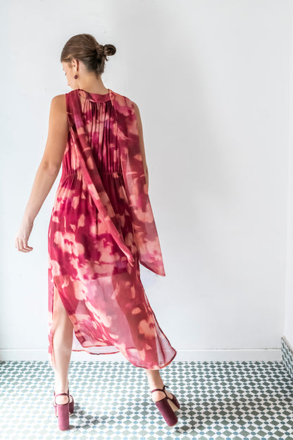 VESTIDO GRECIA GRANATE