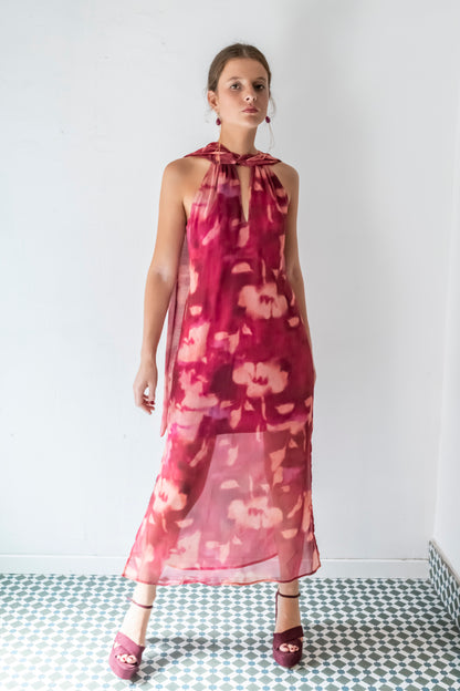 VESTIDO GRECIA GRANATE