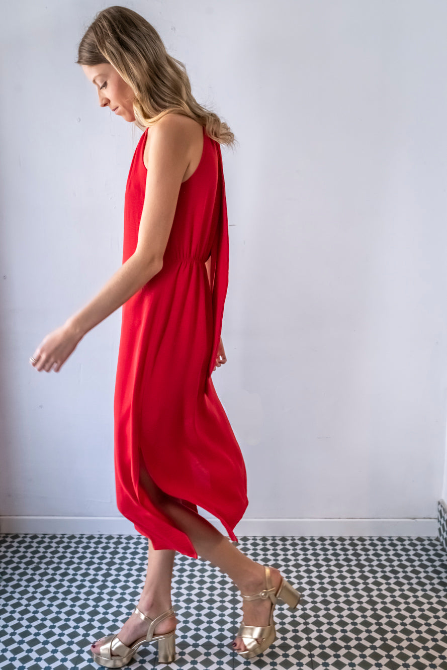 VESTIDO ATENAS ROJO